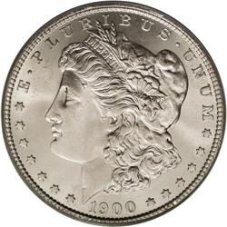 1900-S S$1 MS66 PCGS. Fully brilliant silver surfaces