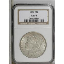 1901 S$1 AU58 NGC. Well struck and still somewhat lust