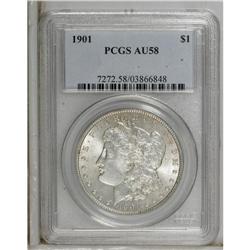 1901 S$1 AU58 PCGS. The cartwheel luster is unbroken,