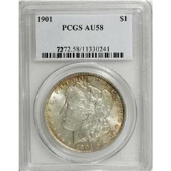 1901 S$1 AU58 PCGS. Two olives on the reverse. The sat