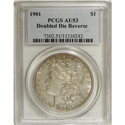 1901 S$1 Doubled Die Reverse AU53 PCGS. VAM-3. A Top 1