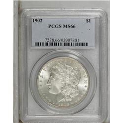 1902 S$1 MS66 PCGS. Intensely lustrous surfaces exhibi