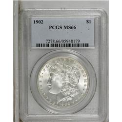1902 S$1 MS66 PCGS. A hint of yellow-gold visits this