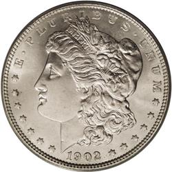 1902 S$1 MS67 PCGS. This is a splendid dollar with bri