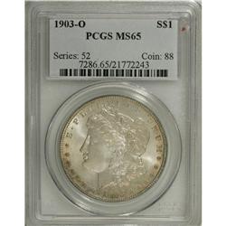 1903-O S$1 MS65 PCGS. Well struck with bright satiny l