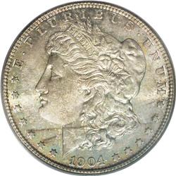 1904-S S$1 MS65 PCGS. A beautifully toned Gem with del