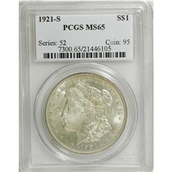 1921-S S$1 MS65 PCGS. The cream-gray surfaces are high