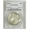Image 1 : 1921-S S$1 MS65 PCGS. Typically weakly struck on the c