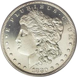 1880 S$1 PR65 Cameo PCGS. Boldly impressed cream-color