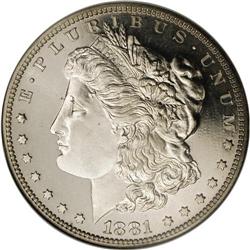 1881 S$1 PR66 NGC. A well-produced year in Morgan doll