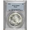 Image 1 : 1921 S$1 MS65 PCGS. Bright luster adorns both sides of