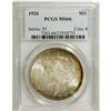 Image 1 : 1924 S$1 MS66 PCGS. Orange-red and lemon-gold bands en