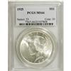 Image 1 : 1925 S$1 MS66 PCGS. Well struck and snow-white with gl