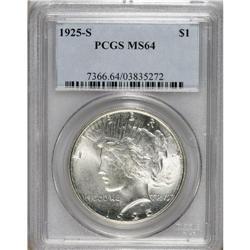 1925-S S$1 MS64 PCGS. This example is a typical near-G