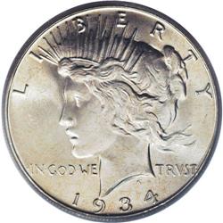 1934-S S$1 MS64 PCGS. A marvelous representative of th