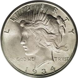 1934-S S$1 MS65 PCGS. VAM-3. A Top 50 Variety. Delicat