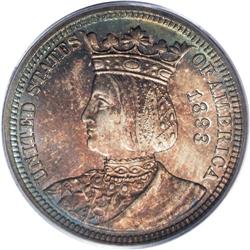 1893 25C Isabella Quarter MS66 PCGS. Both sides of thi