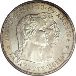 1900 S$1 Lafayette Dollar MS64 PCGS. DuVall 1-B. The u