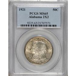 1921 50C Alabama 2x2 MS65 PCGS. Just 6,006 pieces were