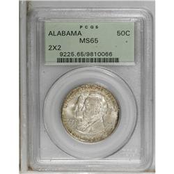 1921 50C Alabama 2x2 MS65 PCGS. The x in 2x2 actually