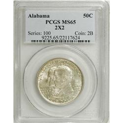 1921 50C Alabama 2x2 MS65 PCGS. Otherwise plain Alabam