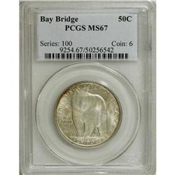 1936-S 50C Bay Bridge MS67 PCGS. A wonderful silver ex