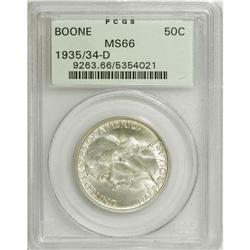 1935/34-D 50C Boone MS66 PCGS. This lustrous coin has