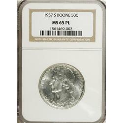 1937-S 50C Boone MS65 Prooflike NGC. This issue has th