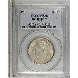 1936 50C Bridgeport MS66 PCGS. Lightly toned surfaces