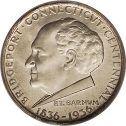 1936 50C Bridgeport MS67 PCGS. A lustrous and boldly s