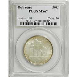 1936 50C Delaware MS67 PCGS. Light golden-gray color i