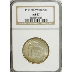 1936 50C Delaware MS67 NGC. The design is somewhat mod