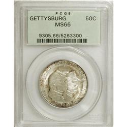 1936 50C Gettysburg MS66 PCGS. Brilliant silver surfac