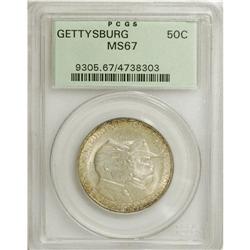 1936 50C Gettysburg MS67 PCGS. This Superb Gem, housed
