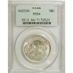 1935 50C Hudson MS64 PCGS. Delicate sky-blue and apric