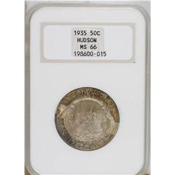 1935 50C MS66 NGC. A medley of golden-gray, medium gra