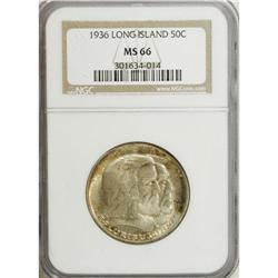 1936 50C Long Island MS66 NGC. Attractively toned in i