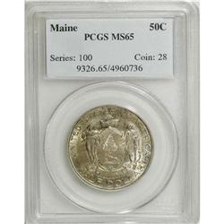 1920 50C Maine MS65 PCGS. Tawny surfaces exhibit consi