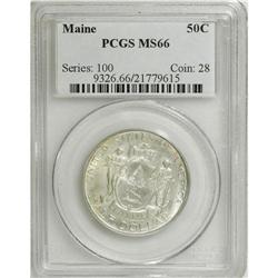 1920 50C Maine MS66 PCGS. Satiny and typically struck,
