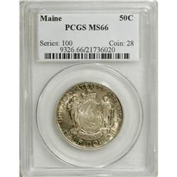 1920 50C Maine MS66 PCGS. Sharply struck, impeccably p