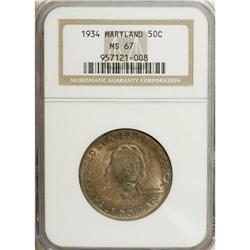 1934 50C Maryland MS67 NGC. This well struck example h