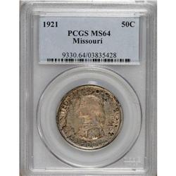 1921 50C Missouri MS64 PCGS. While strike is not norma