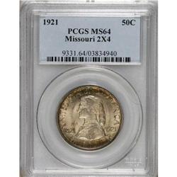 1921 50C Missouri 2x4 MS64 PCGS. Like the Alabama, tha