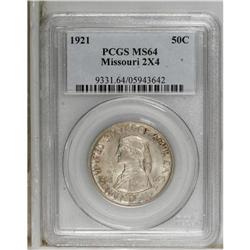 1921 50C Missouri 2x4 MS64 PCGS. Unlike the 1921-dated