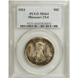 1921 50C Missouri 2x4 MS64 PCGS. This piece represents