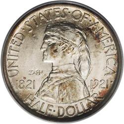 1921 50C Missouri 2x4 MS65 PCGS. A boldly struck Gem t