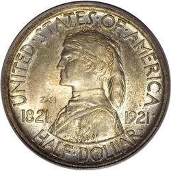 1921 50C Missouri 2x4 MS65 PCGS. Two varieties of the