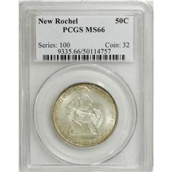 1938 50C New Rochelle MS66 PCGS. Light to medium gray