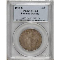 1915-S 50C Panama-Pacific MS64 PCGS. Well struck and s