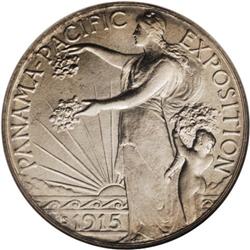 1915-S 50C Panama-Pacific MS66 NGC. An amazing example